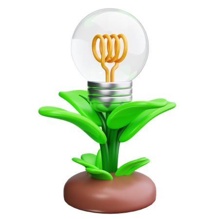 Lâmpada de energia  3D Icon