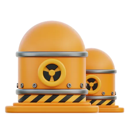 Energia nuclear  3D Icon