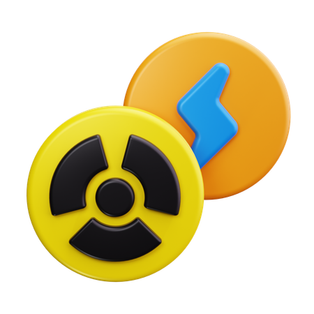 Energia nuclear  3D Icon