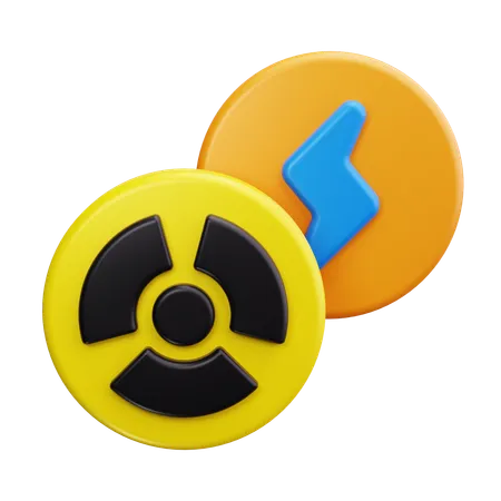 Energia nuclear  3D Icon