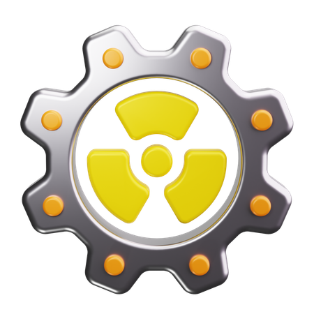 Energía nuclear  3D Icon