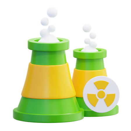 Energía nuclear  3D Icon