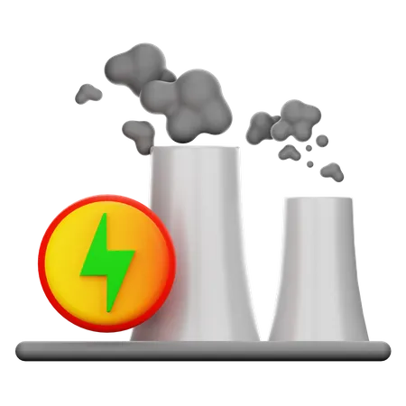 Energía nuclear  3D Icon