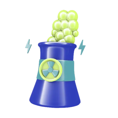 La energía nuclear  3D Icon