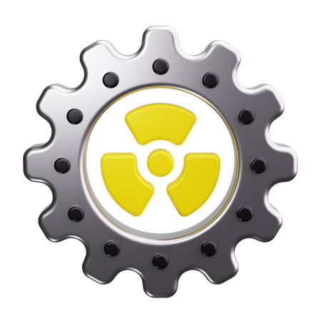 Energía nuclear, electricidad, planta, industria, contaminación  3D Icon