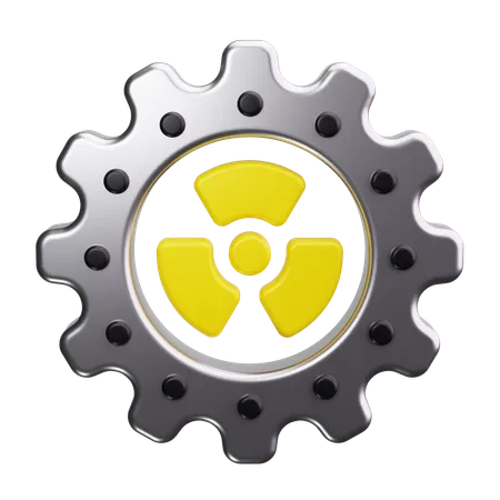 Energía nuclear, electricidad, planta, industria, contaminación  3D Icon