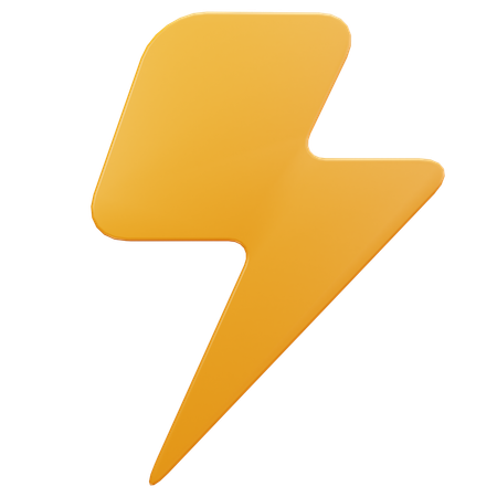 Energia relâmpago  3D Icon