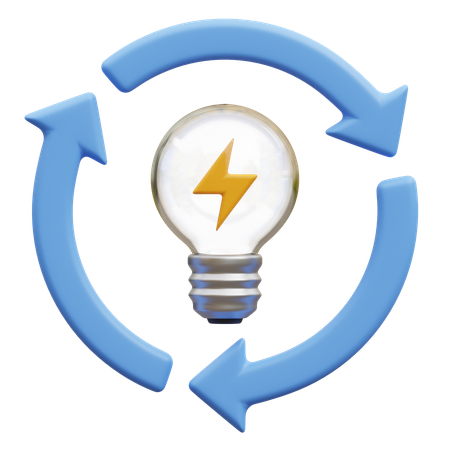 Energía renovable  3D Icon