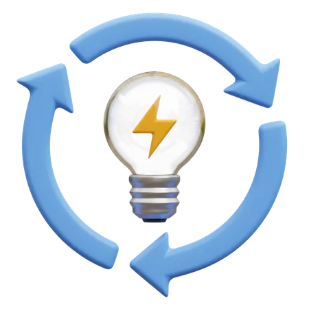 Energía renovable  3D Icon