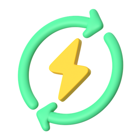 Energía renovable  3D Icon