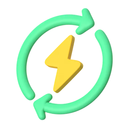 Energía renovable  3D Icon