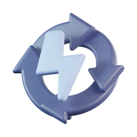 Energía renovable  3D Icon