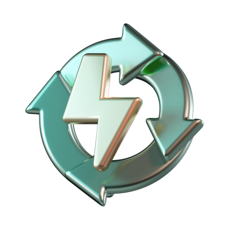 Energía renovable  3D Icon