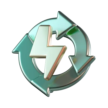 Energía renovable  3D Icon