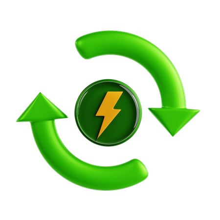 Energía renovable  3D Icon