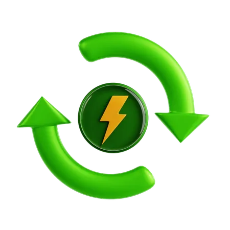 Energía renovable  3D Icon