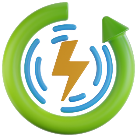 Energía renovable  3D Icon