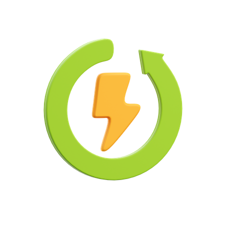 Energía renovable  3D Icon