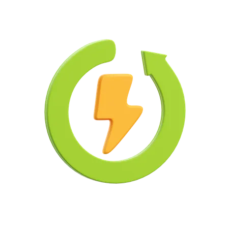 Energía renovable  3D Icon