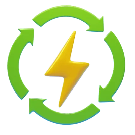 Energía renovable  3D Icon