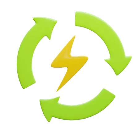 Energía renovable  3D Icon