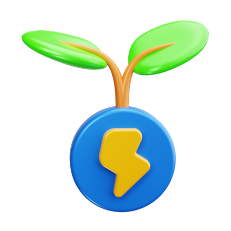 Energía renovable  3D Icon