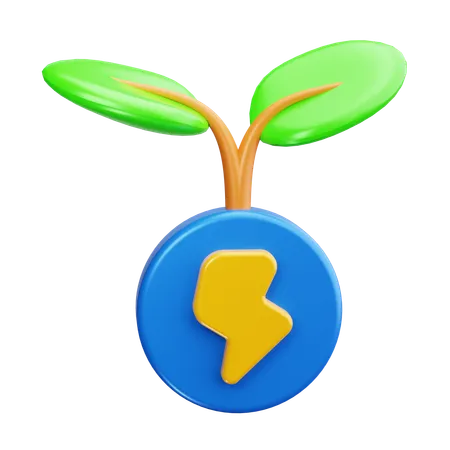 Energía renovable  3D Icon