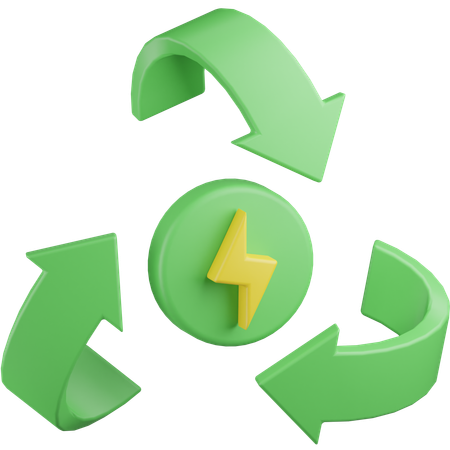 Energía renovable  3D Icon