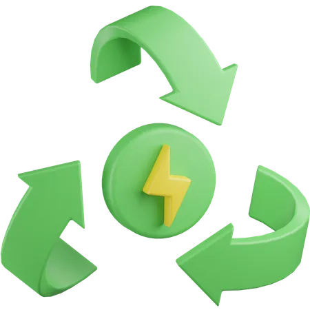 Energía renovable  3D Icon