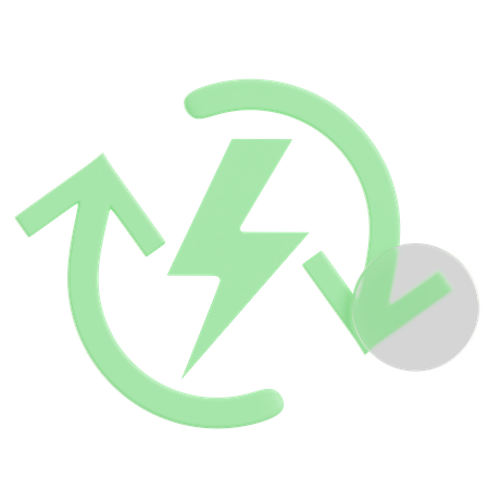 Energía renovable  3D Icon
