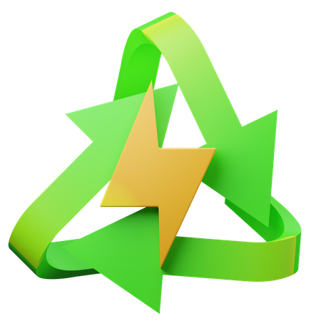 Energía renovable  3D Icon
