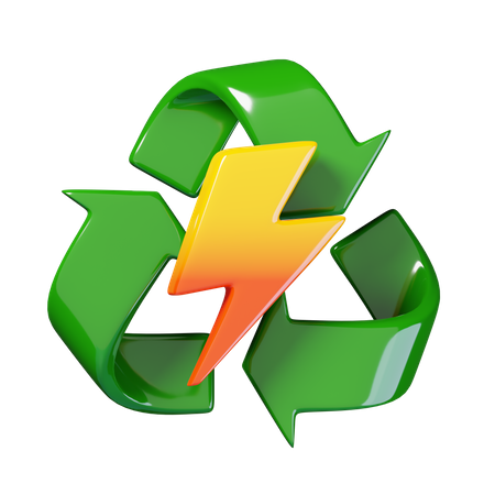 Energía renovable  3D Icon