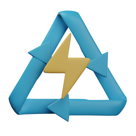 Energía renovable  3D Icon