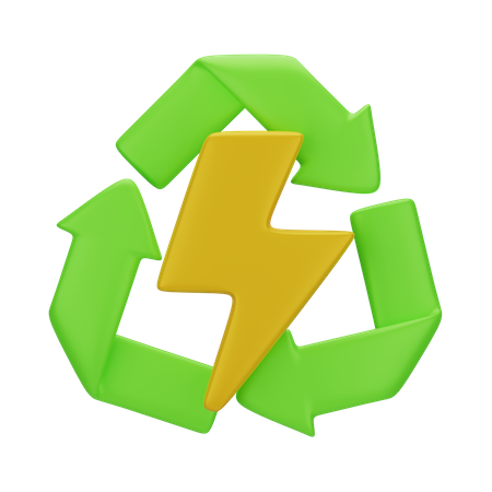 Energía renovable  3D Icon