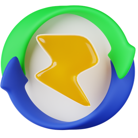 Energía renovable  3D Icon