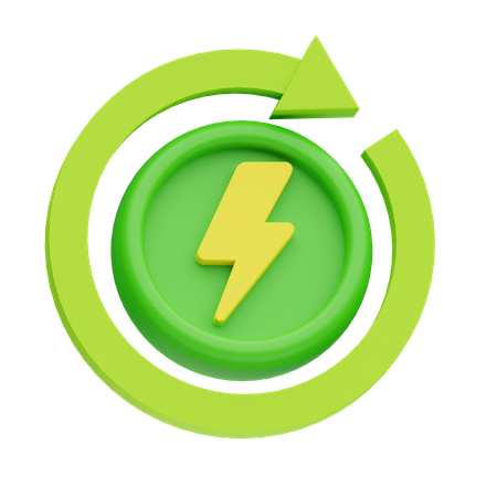 Energía renovable  3D Icon