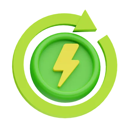 Energía renovable  3D Icon