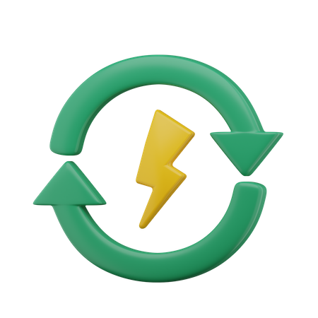 Energía renovable  3D Icon