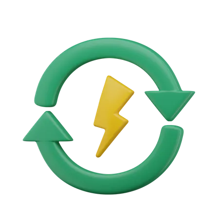 Energía renovable  3D Icon