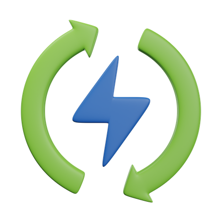 Energía renovable  3D Icon