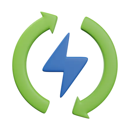 Energía renovable  3D Icon