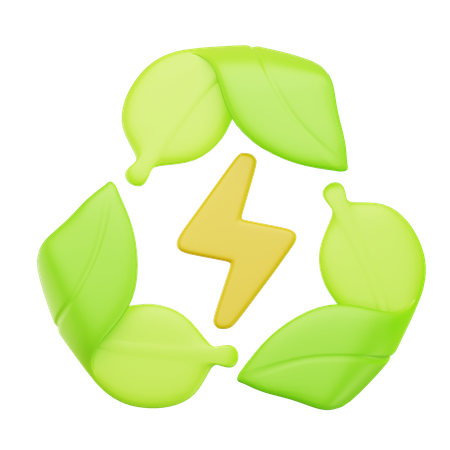 Energía renovable  3D Icon