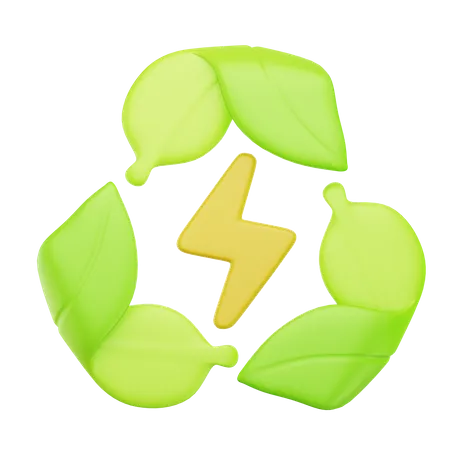 Energía renovable  3D Icon