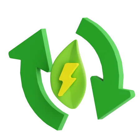 Energía renovable  3D Icon