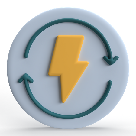 Energía renovable  3D Icon