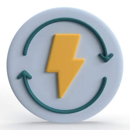 Energía renovable  3D Icon