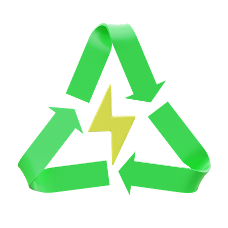 Energía renovable  3D Icon