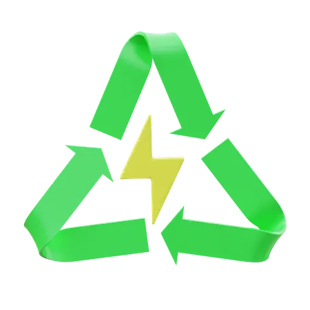 Energía renovable  3D Icon