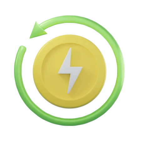 Energía renovable  3D Icon