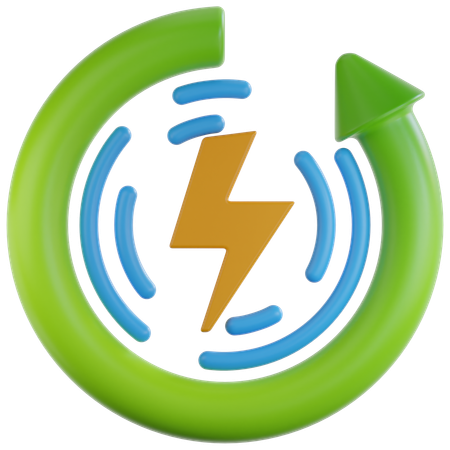 Energia renovável  3D Icon